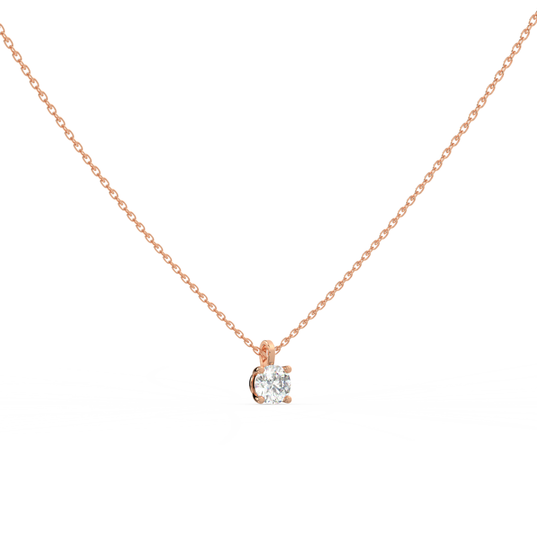 Solitaire Round Lab Grown Diamond Pendant by Stefee