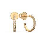 Load image into Gallery viewer, 0.42 ct Lab Grown Diamond Arc Hoops Earrings by Stefee