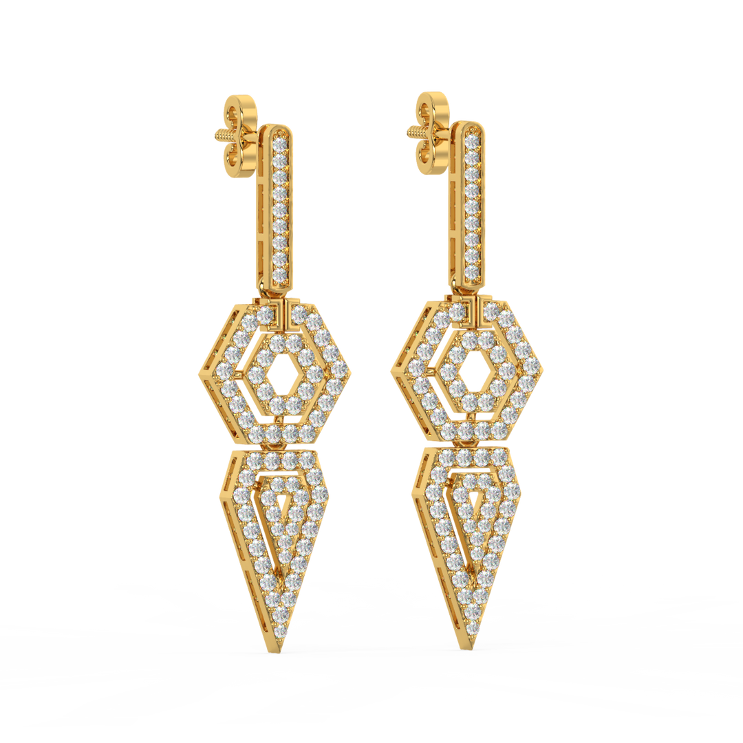 Shining Splendor Lab Grown Diamond Drop Earrings by Stefee Jewels