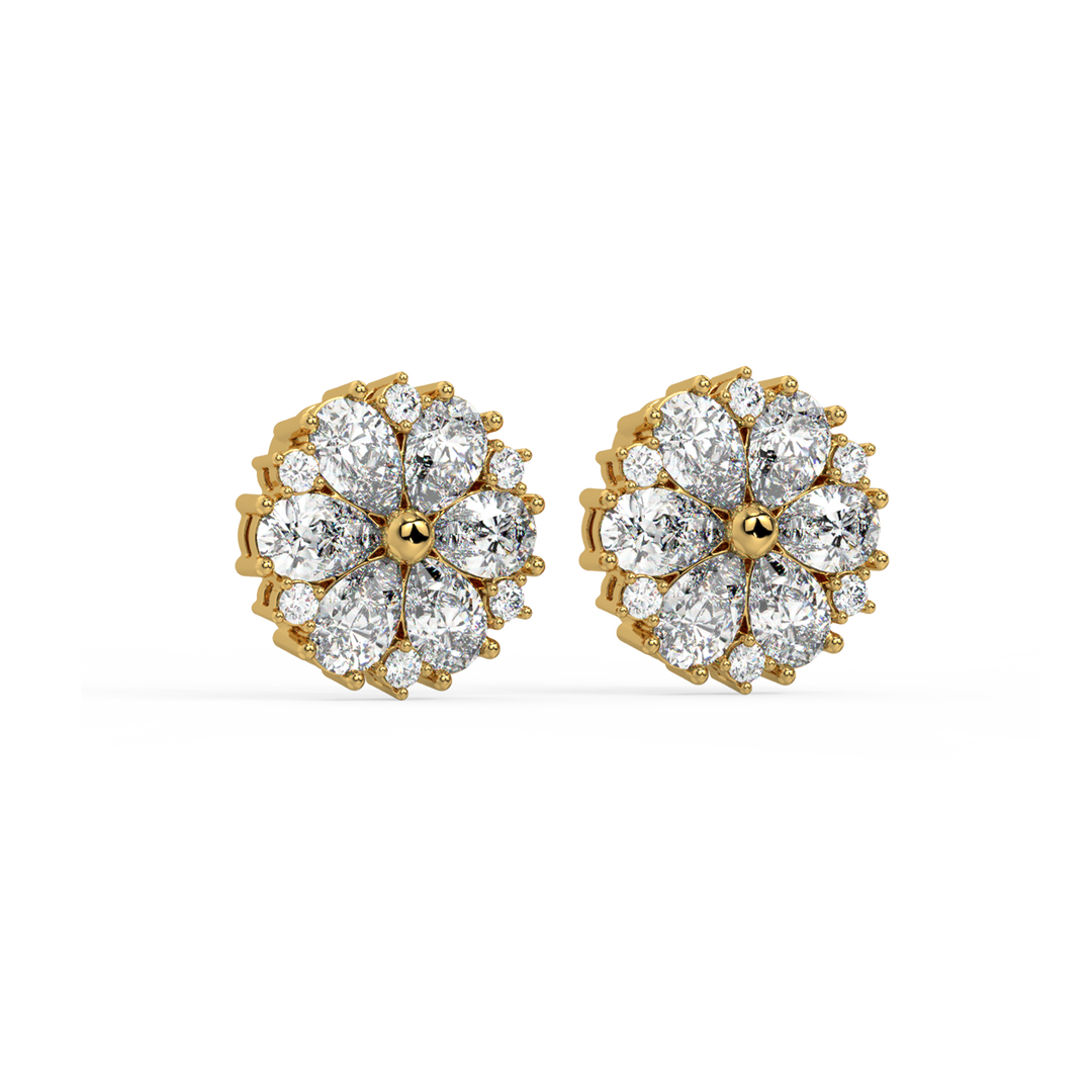 Floral Radiance  Lab Grown Diamond  Pendant Set by Stefee Jewels