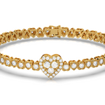 Load image into Gallery viewer, Heart Shaped Lab Grown Diamond Bracelet by Stefee Jewels
