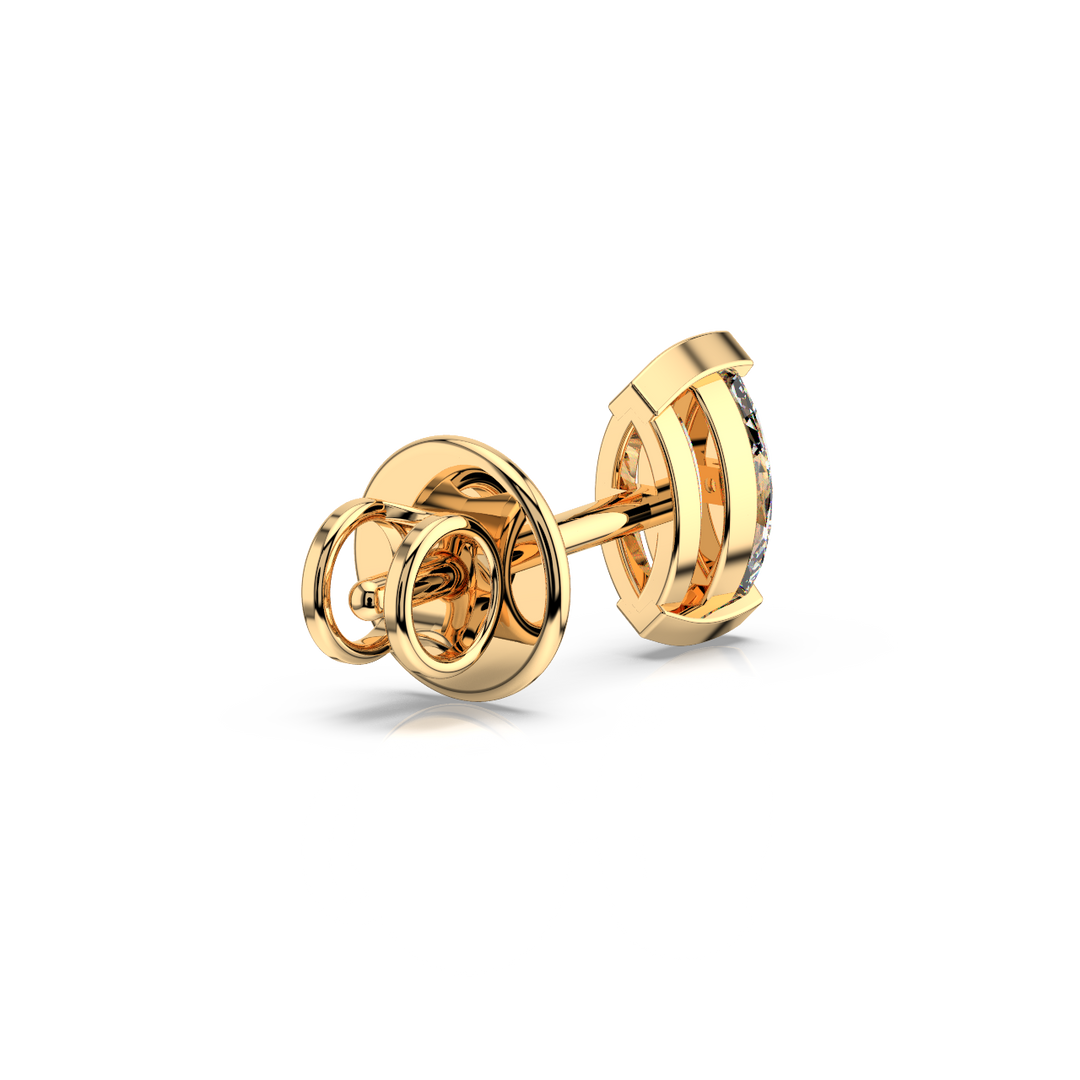 Solitaire Marquise Lab Grown Diamond Studs Earrings by Stefee