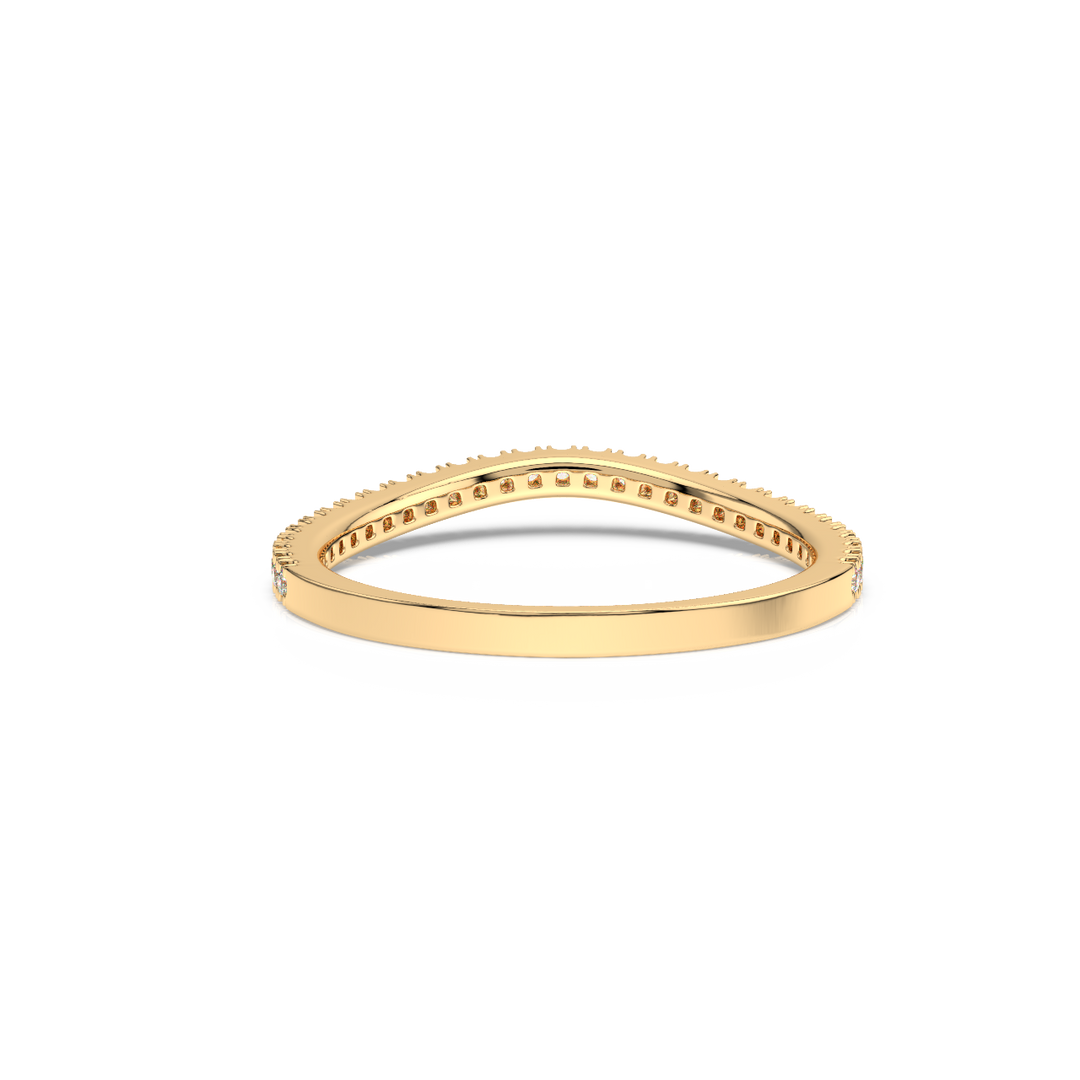 Very Slight Rippling Round Lab Grown Diamond Ring by Stefee Jewels