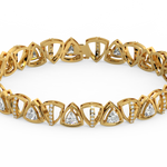 Load image into Gallery viewer, Bold Interlink Lab Grown Diamond Bracelet by Stefee Jewels
