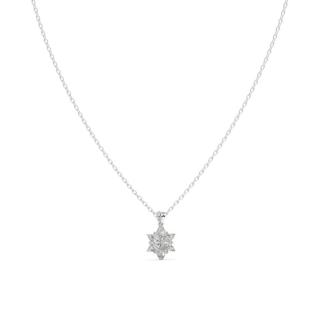 Gleaming Boom  Lab Grown Diamond  Pendant Set by Stefee Jewels