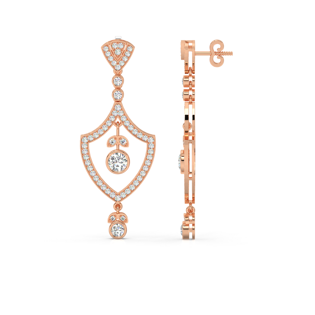 Sparkling Stars Lab Grown Diamond Drop Earrings by Stefee Jewels