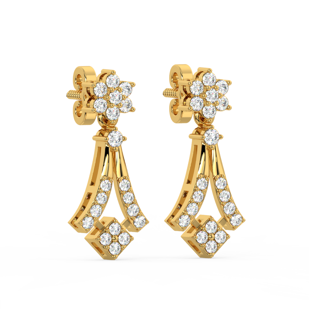 Brilliant Beauty Lab Grown Diamond Drop Earrings by Stefee Jewels