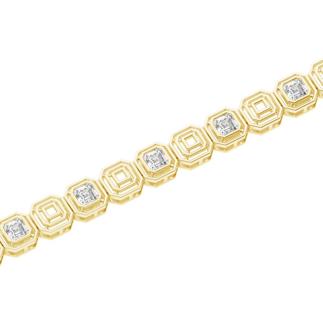 Bridal  Lab Grown Diamond Bracelet with sparkling  by Stefee Jewels