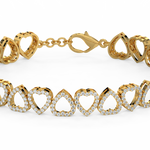 Load image into Gallery viewer, Locked Hearts Lab Grown Diamond Bracelet by Stefee Jewels
