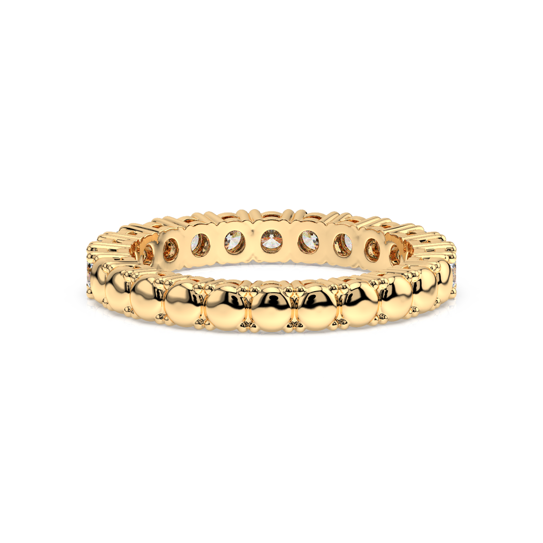 Large Petite Brilliant Round Band Lab Grown Diamond Ring by Stefee Jewels