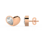 Load image into Gallery viewer, Little Lab Grown Diamond Heart Studs By Stefee Jewels
