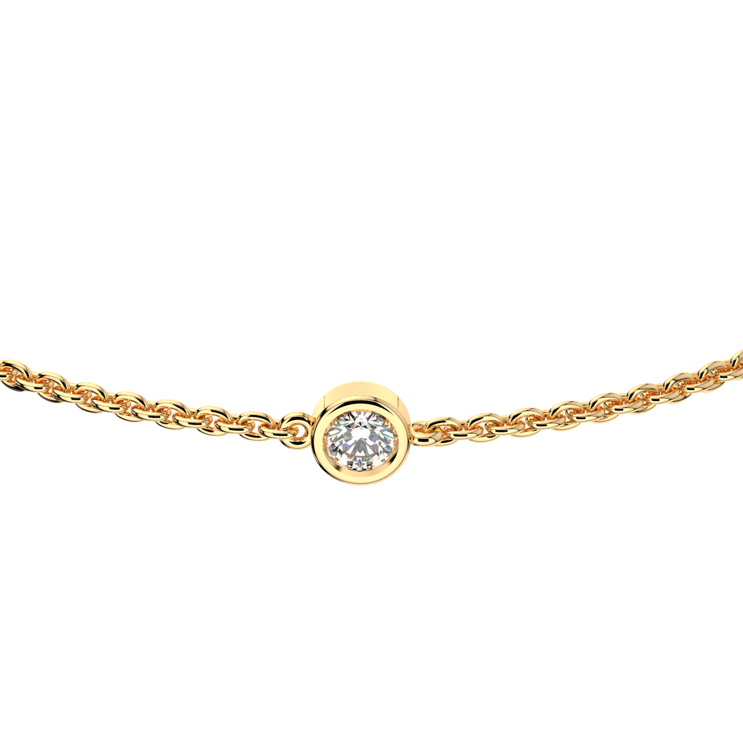 Bezel Set Lab Grown Diamond Bracelet by Stefee