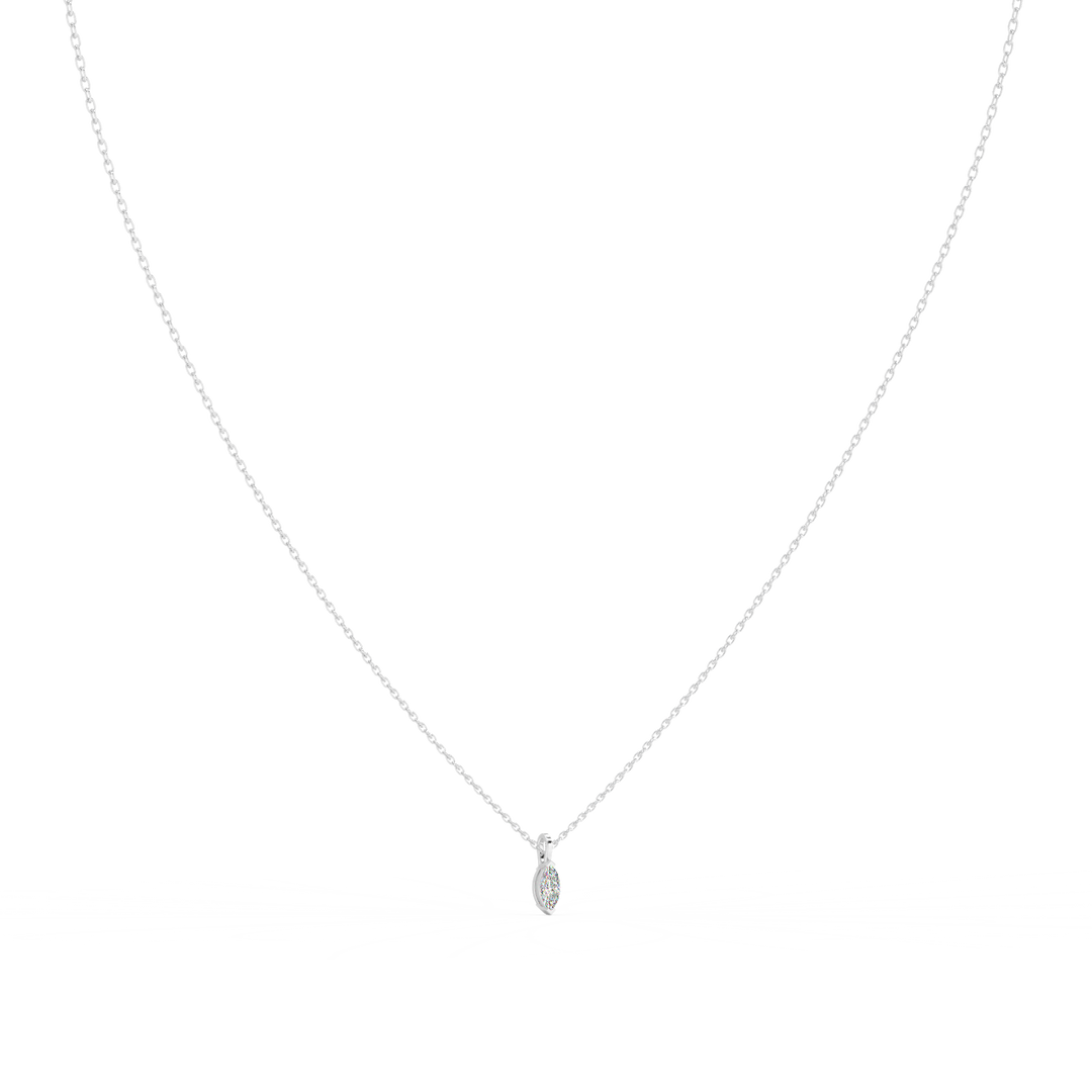 Solitaire Marquise Lab Grown Diamond Pendant by Stefee