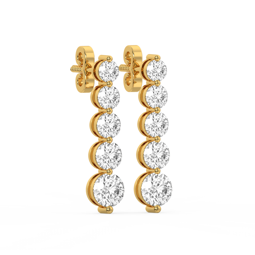 Elegant Double  Lab Grown Diamond Studs By Stefee Jewels