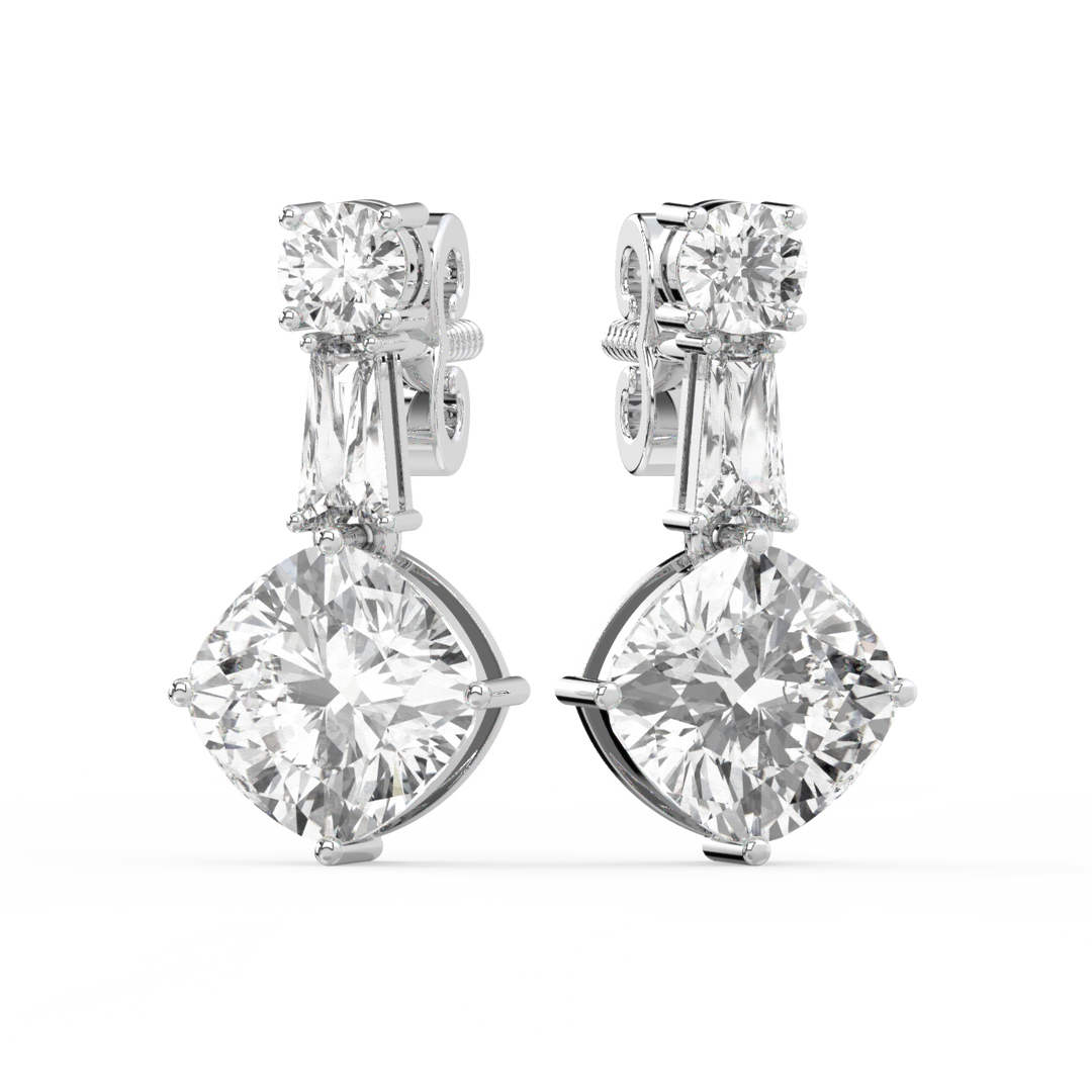 Crystal Charmer Lab Grown Diamond Stud Earrings by Stefee Jewels