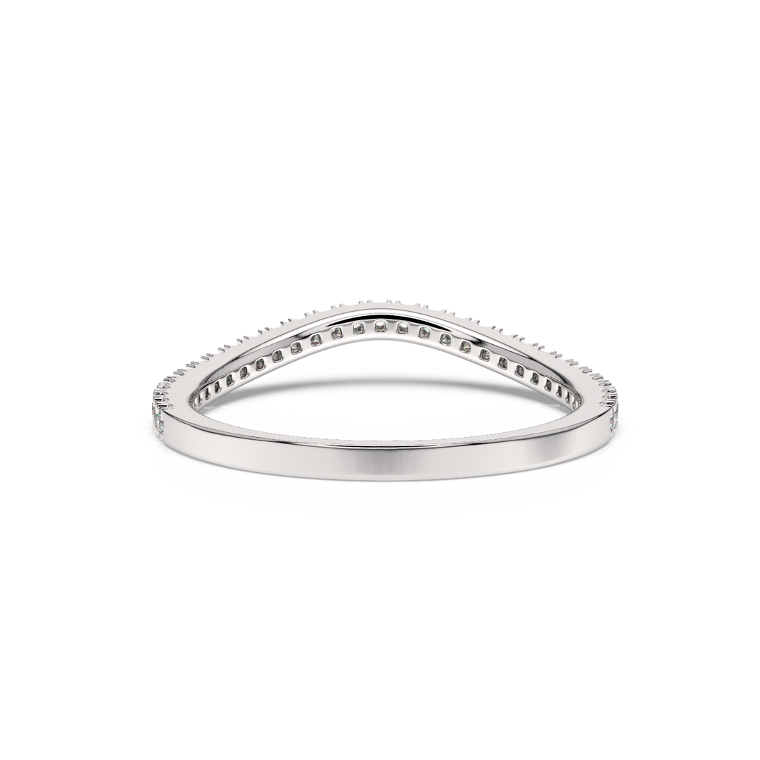 Slight Rippling Round Lab Grown Diamond Ring by Stefee