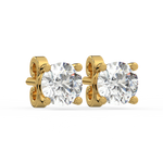 Load image into Gallery viewer, Solitaire Round Lab Grown Diamond Studs Earrings by Stefee
