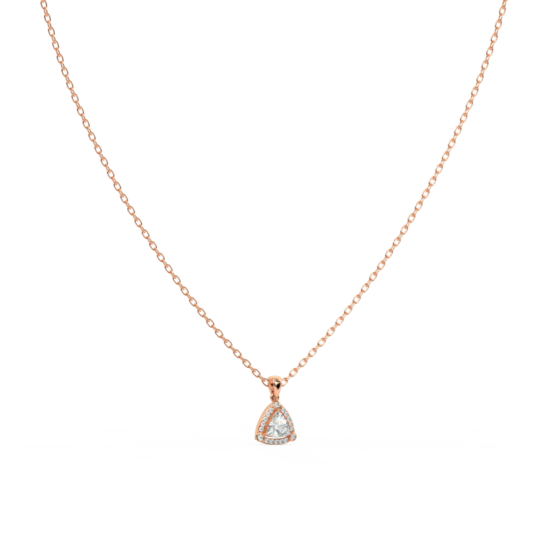 Triangle Fiesta lab Grown Diamond  Pendant Set by Stefee Jewels