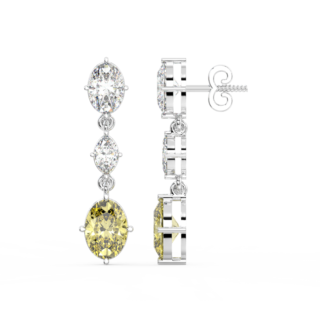 Elegant Glimmer Lab Grown Diamond Drop Earrings by Stefee Jewels