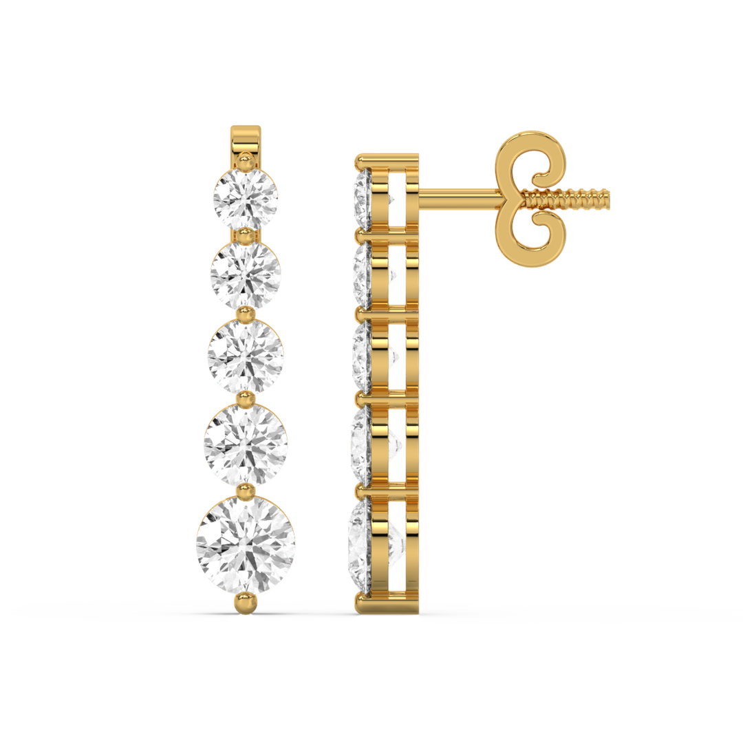 Elegant Double  Lab Grown Diamond Studs By Stefee Jewels