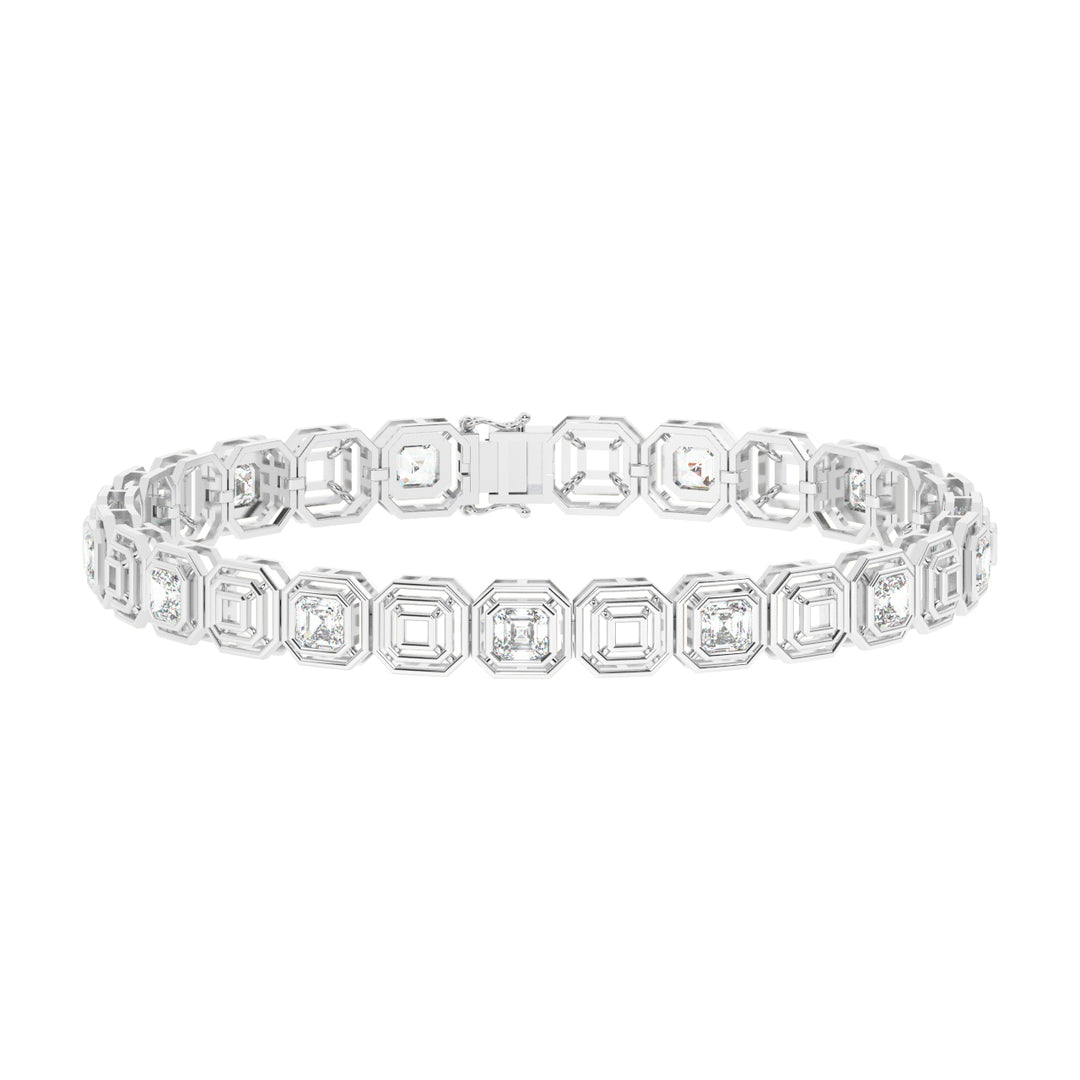 Bridal  Lab Grown Diamond Bracelet with sparkling  by Stefee Jewels