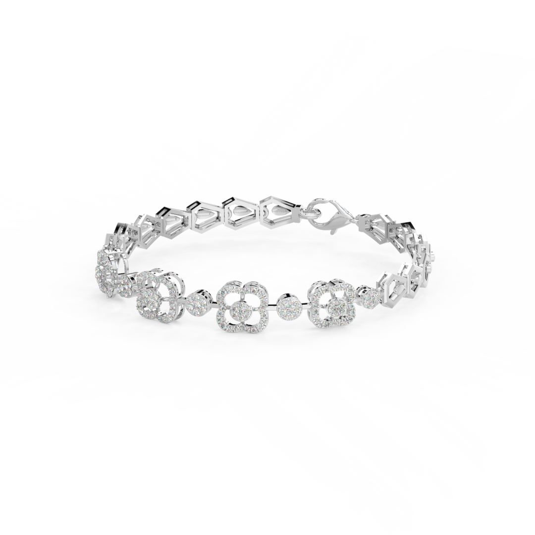 Twinkling Hearts Lab Grown Diamond Bracelet by Stefee jewels