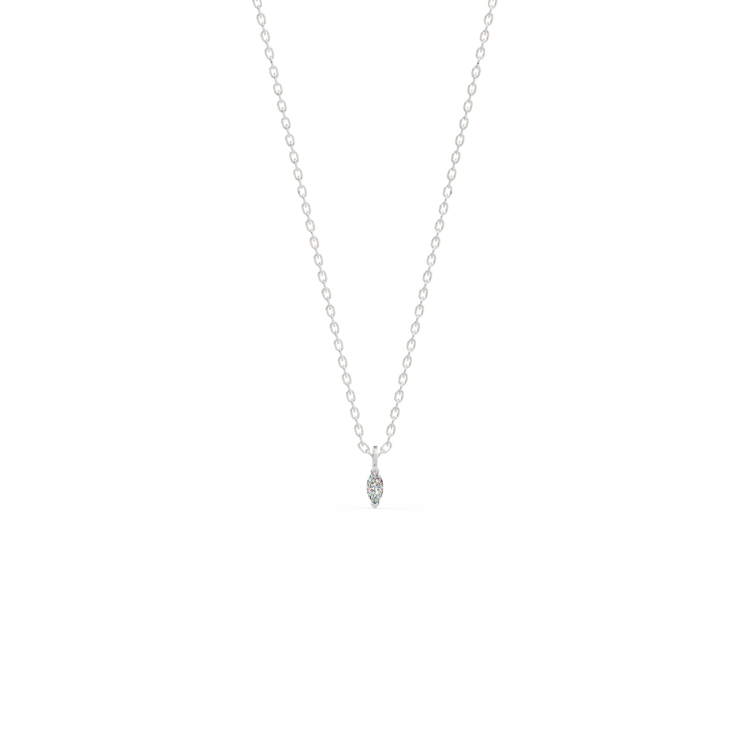 Solitaire Marquise Lab Grown Diamond Pendant by Stefee