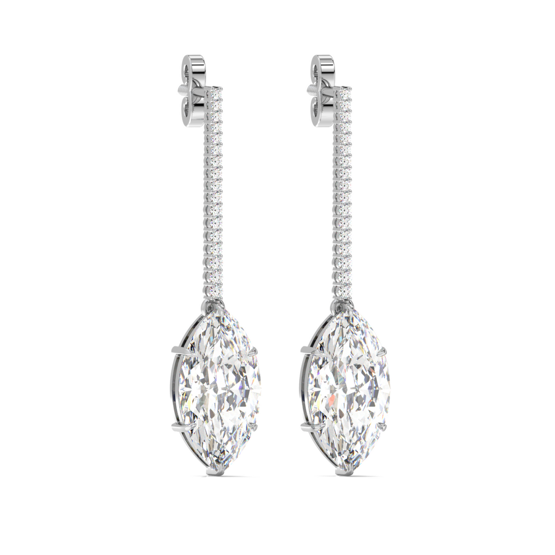 Exqusite Lab Grown Diamond Drop  Earrings By Stefee Jewels