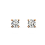 Load image into Gallery viewer, Solitaire Round Lab Grown Diamond Studs Earrings by Stefee