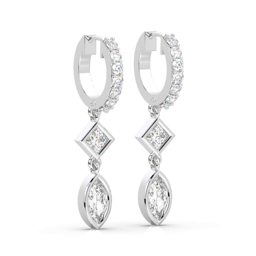 Glittering Grace Lab Grown Diamond Drop Earrings by Stefee Jewels