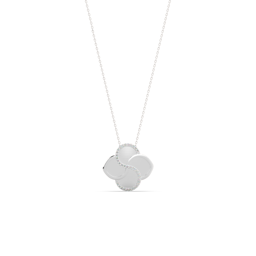 Adorable Floral  Lab Grown Diamond Pendant by Stefee Jewels
