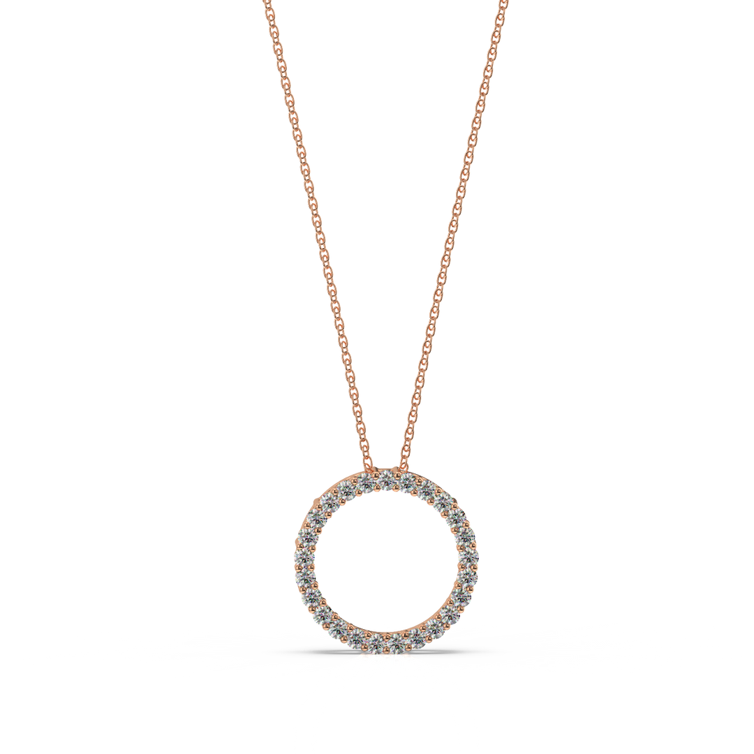 Mini Circle Lab Grown Diamonds Pendant by Stefee