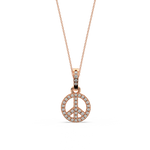 Load image into Gallery viewer, Peace Sign Lab Grown Diamond Pendant by Stefee