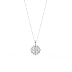 Load image into Gallery viewer, Radiant Flora Lab Grown Diamond  Pendant Set by Stefee Jewels
