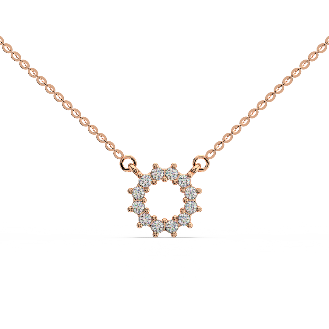 Open Circle Lab Grown Diamond Pendant Small by Stefee