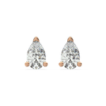 Load image into Gallery viewer, Solitaire Pear Lab Grown Diamond Studs Earrings by Stefee