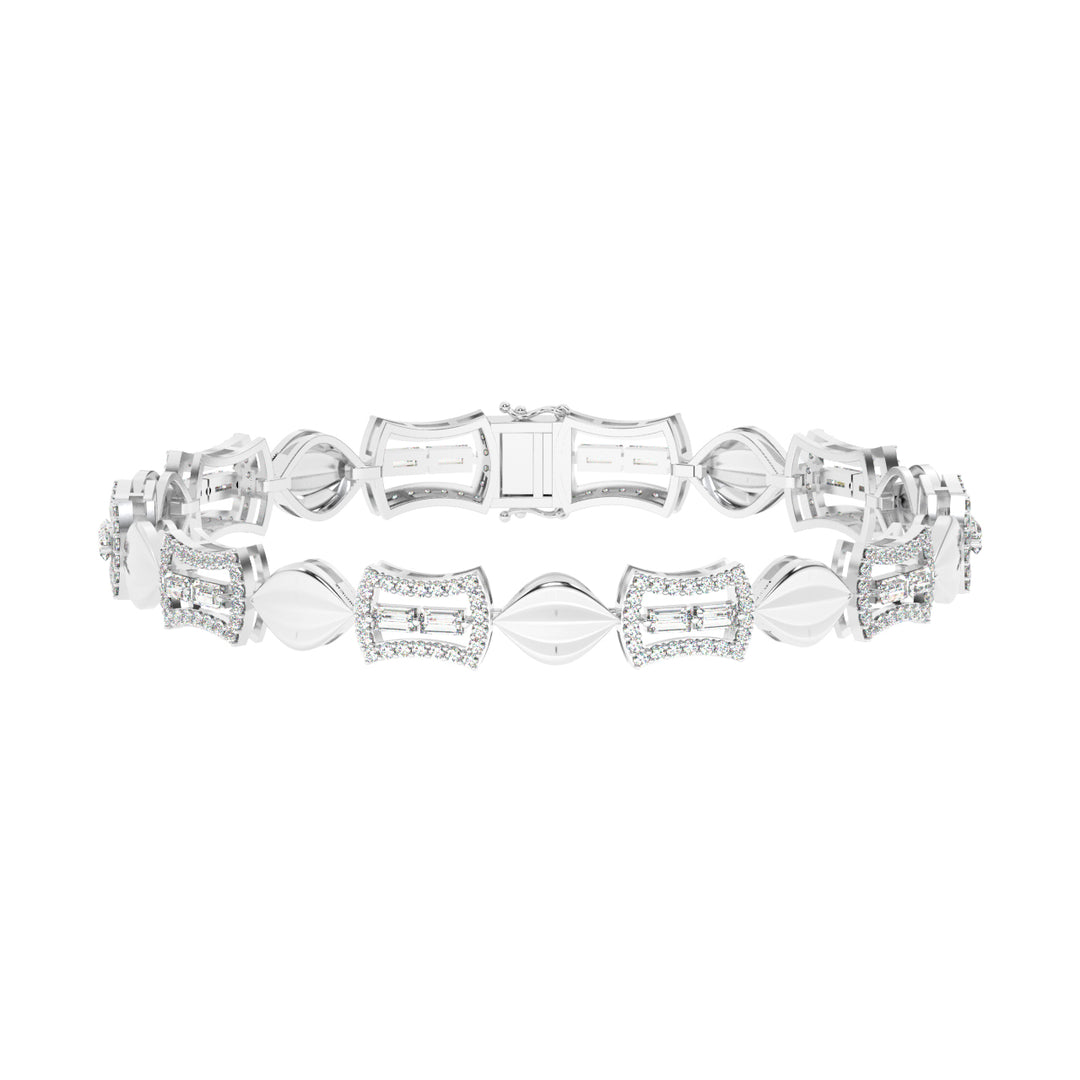 Minimalist Sparkle Lab Grown Diamond Chain Bracelet by Stefee Jewels