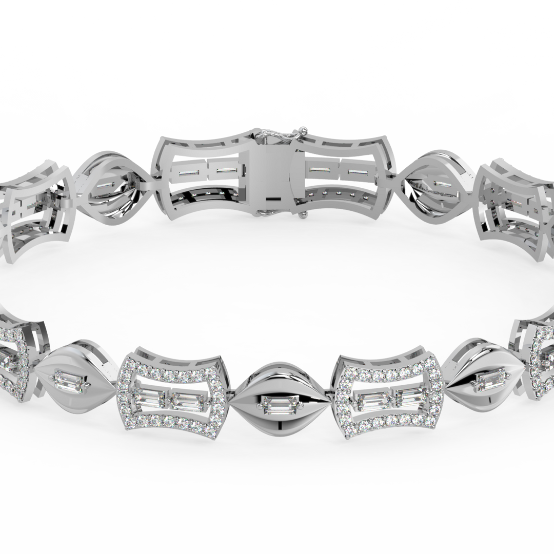 Minimalist Sparkle Lab Grown Diamond Chain Bracelet by Stefee Jewels