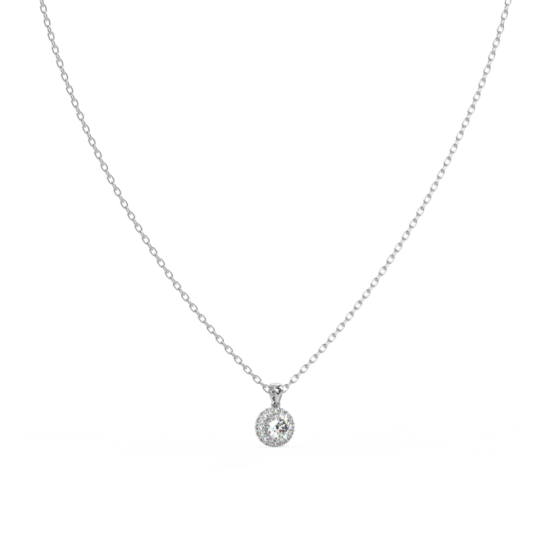 Gleaming Stone Lab Grown Diamond  Pendant Set by Stefee Jewels