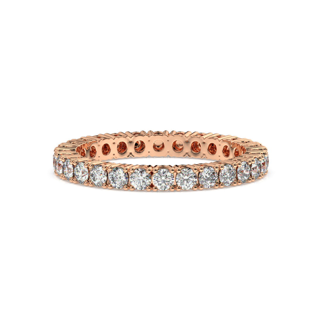 Small Petite Brilliant Round Band Lab Grown Diamond  Ring by Stefee Jewels