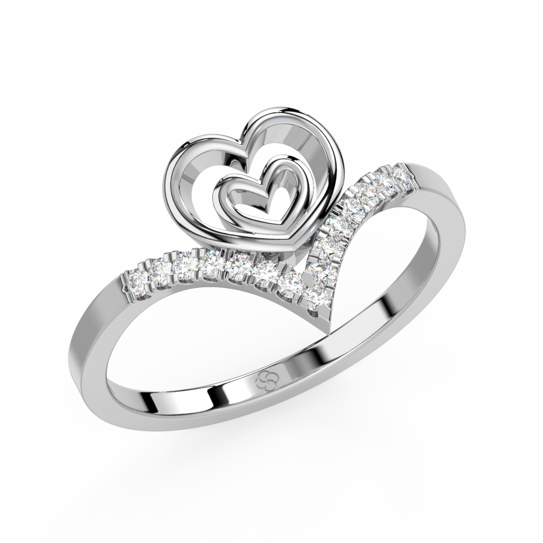 The Heart   Lab Grown Diamond Ring by Stefee Jewels