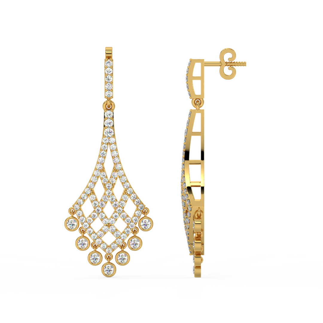 Timeless Sparkle Lab Grown Diamond Drop Earrings by Stefee Jewels