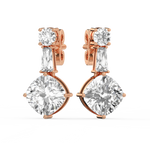 Load image into Gallery viewer, Crystal Charmer Lab Grown Diamond Stud Earrings by Stefee Jewels
