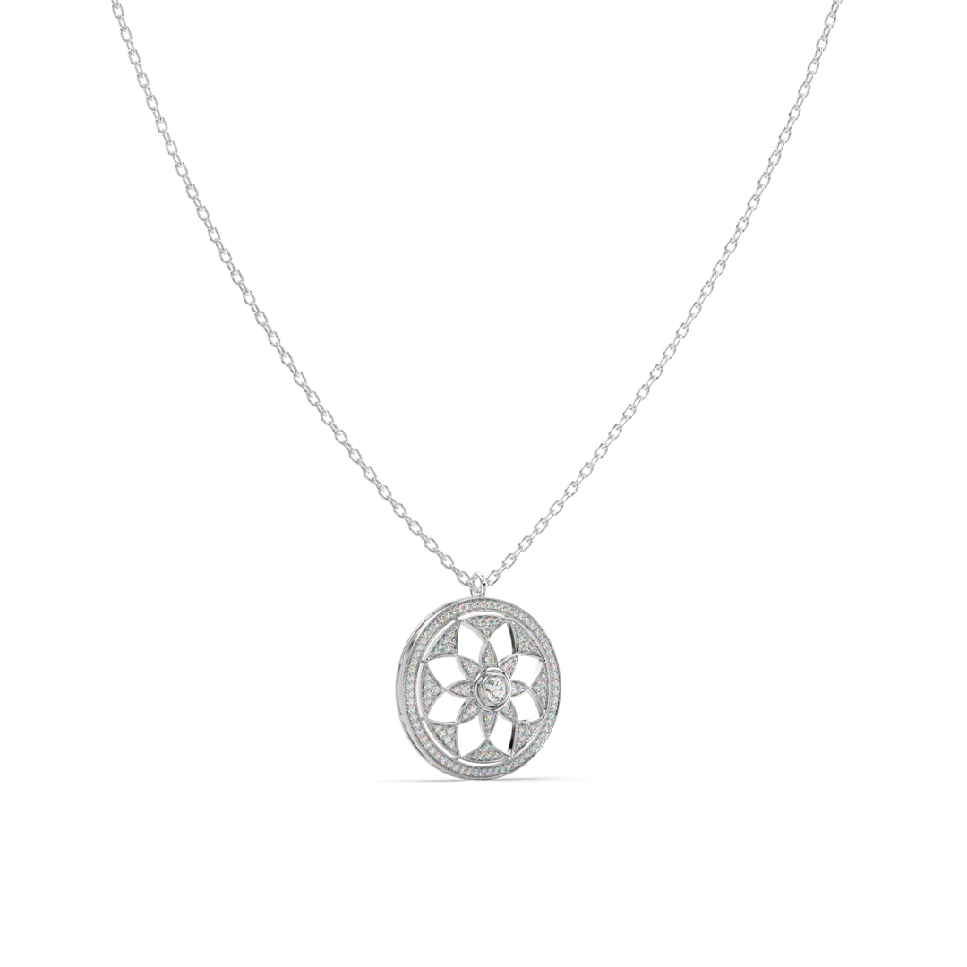 Bloom  Lab Grown Diamond Gem Pendant by Stefee Jewels