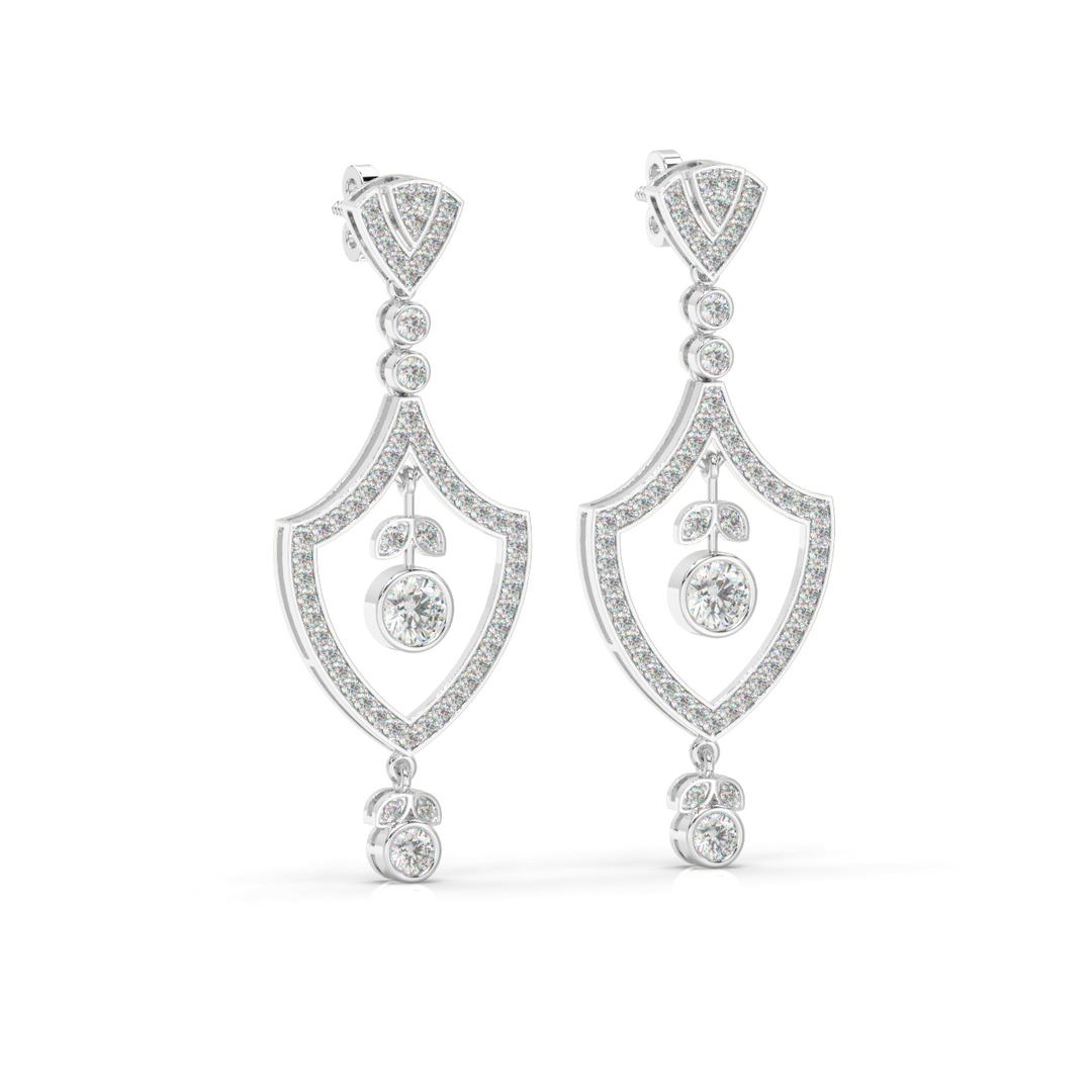 Sparkling Stars Lab Grown Diamond Drop Earrings by Stefee Jewels