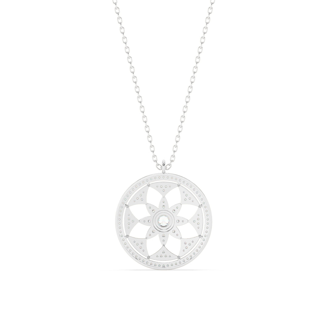 Bloom  Lab Grown Diamond Gem Pendant by Stefee Jewels