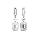 Load image into Gallery viewer, Emrald-Cut Drop  Lab Grown Diamond Earrings By Stefee Jewels
