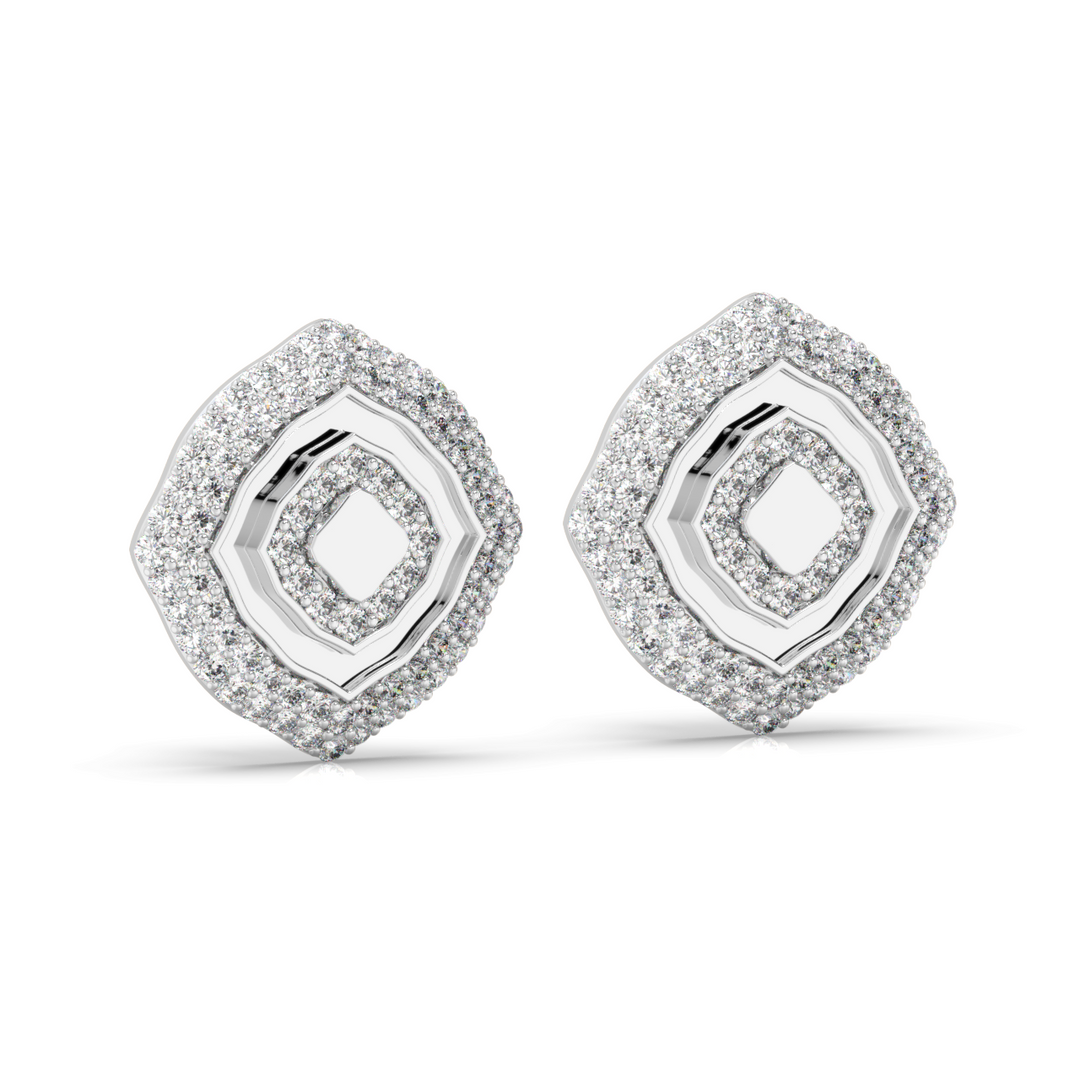 Shimmering Light Lab Grown Diamond Studd Earrings by Stefee Jewels