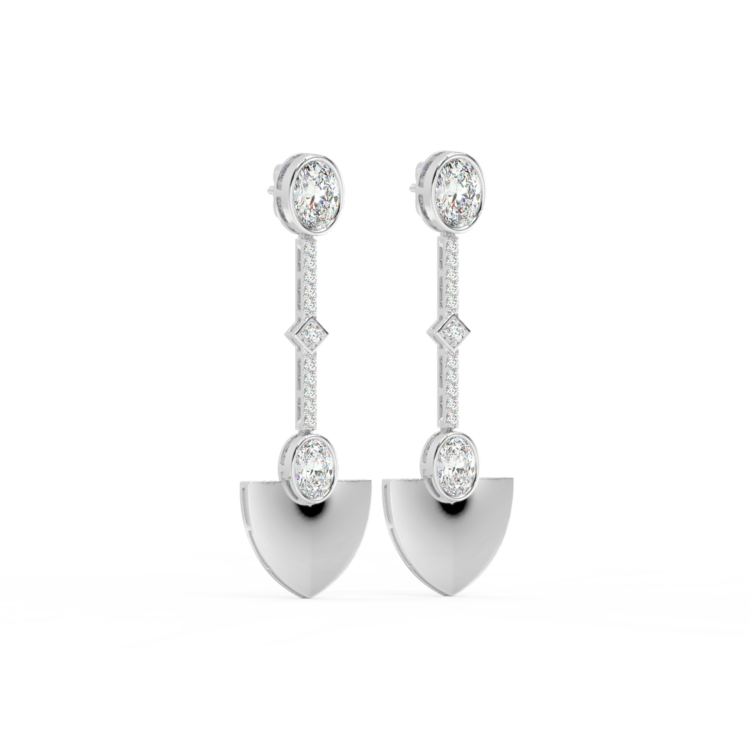 Pure Elegance Lab Grown Diamond Drop Earrings by Stefee Jewels