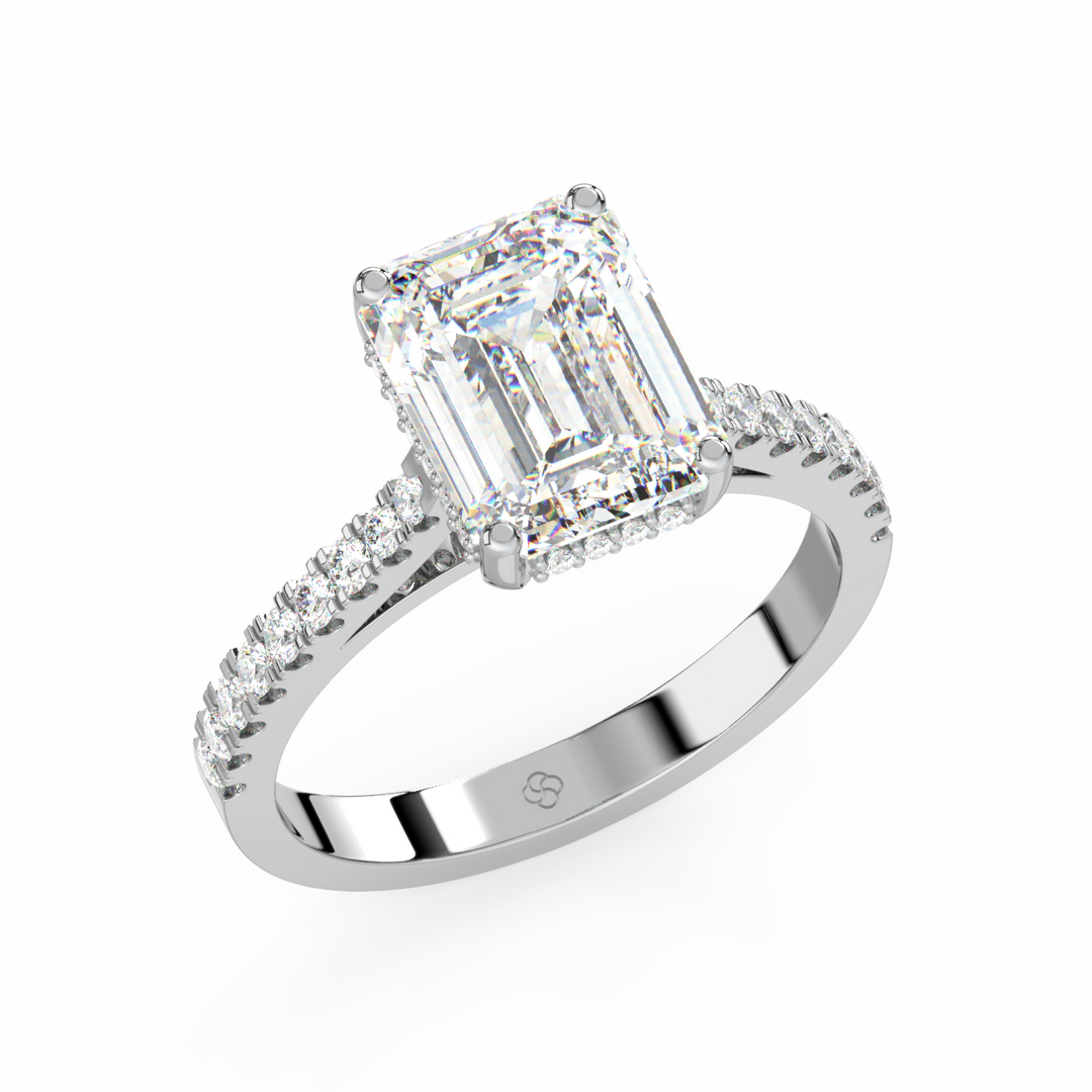 Emerald-Cut  Lab Grown Diamond  Ring by Stefee Jewels